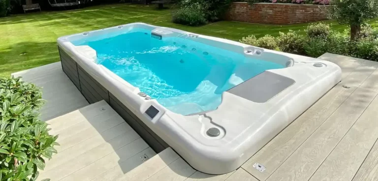 Picture of a swim spa for the blog about swim spa exercises for back pain.